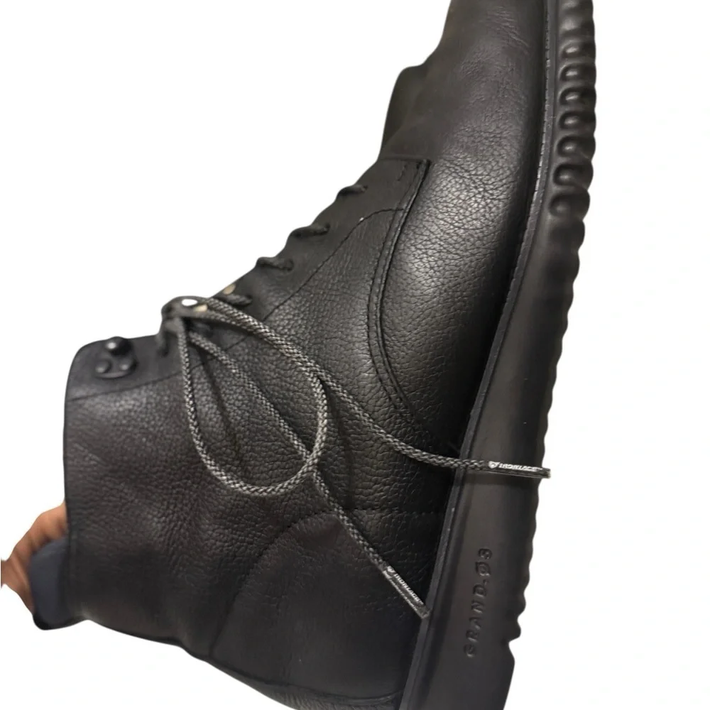 Cole Haan Black pure Leather Lace-Up Boots